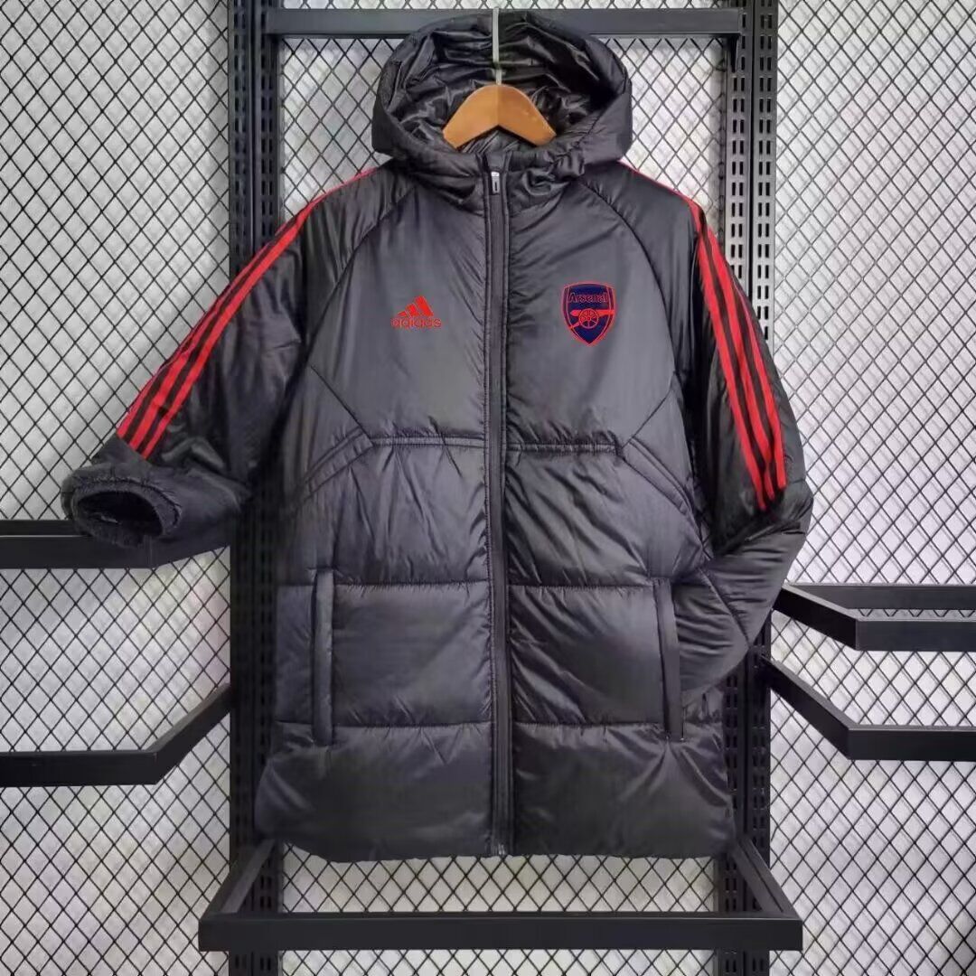 AAA Quality Arsenal 23/24 Cotton Coat - Black/Red